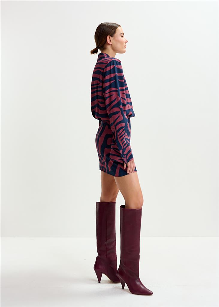 Robe chemise Isniper bordeau