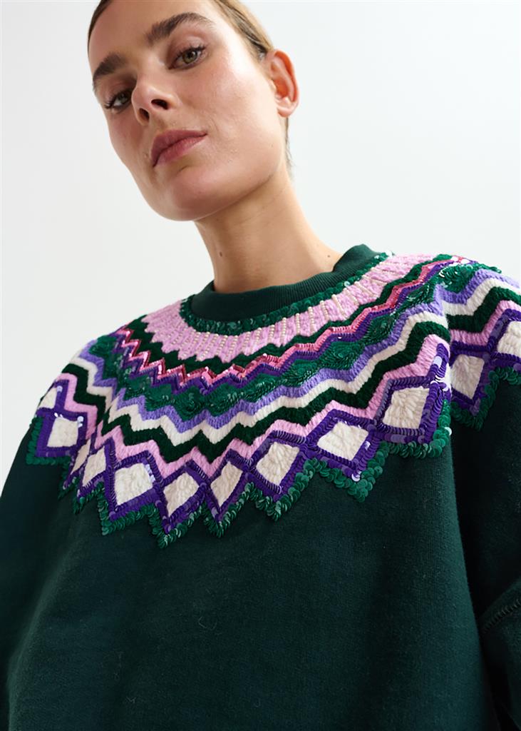 Sweat Issu vert sapin