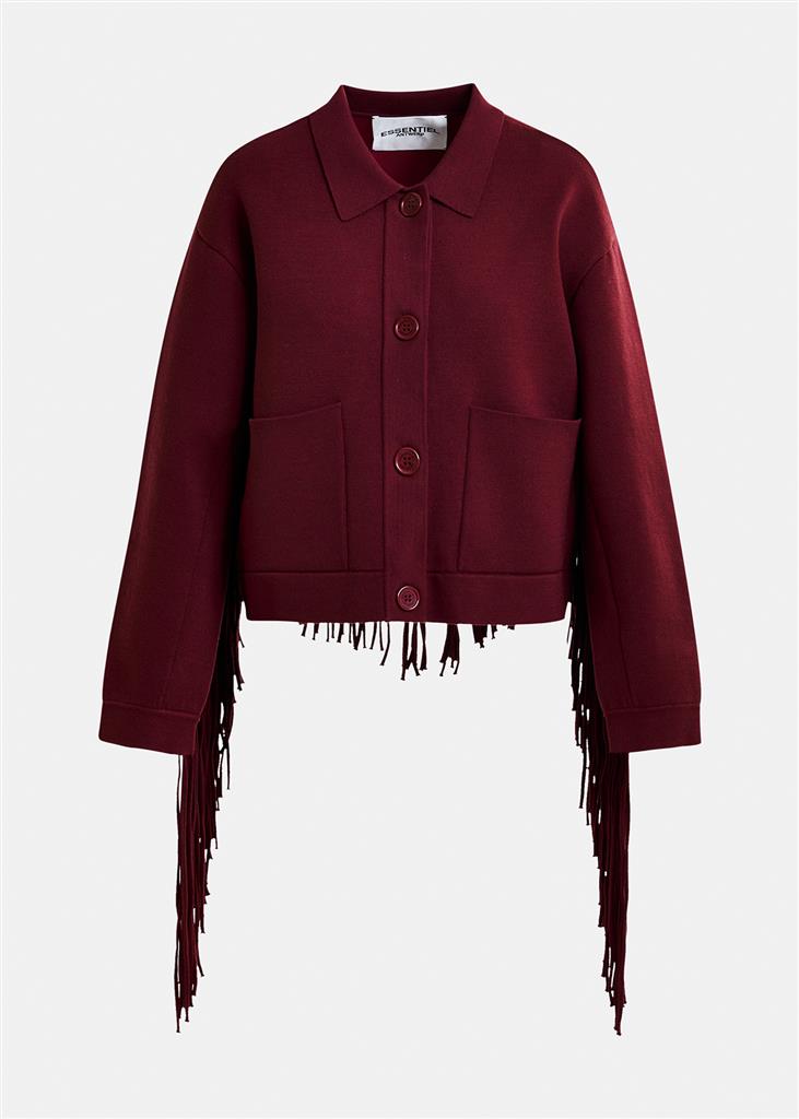 Veste à franges Istern bordeau