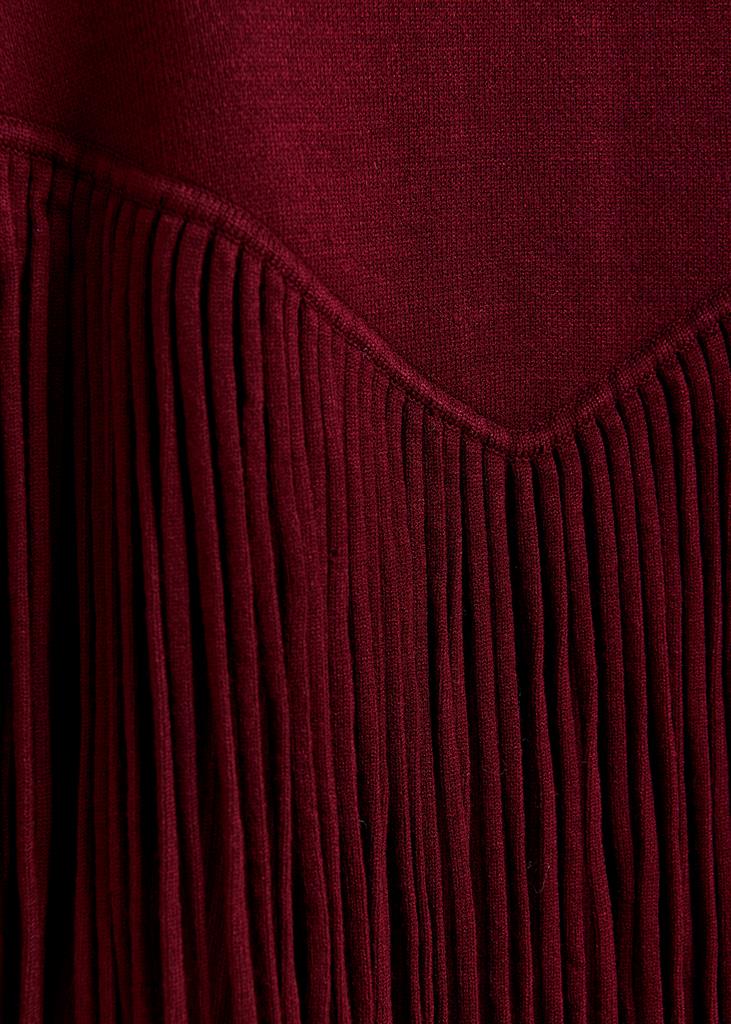 Veste à franges Istern bordeau