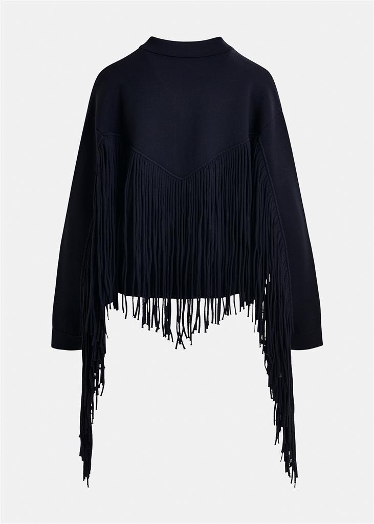 Veste à franges Istern marine