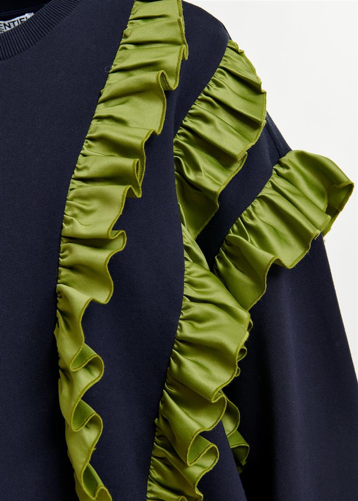 Sweat Iwave bleu marine/vert