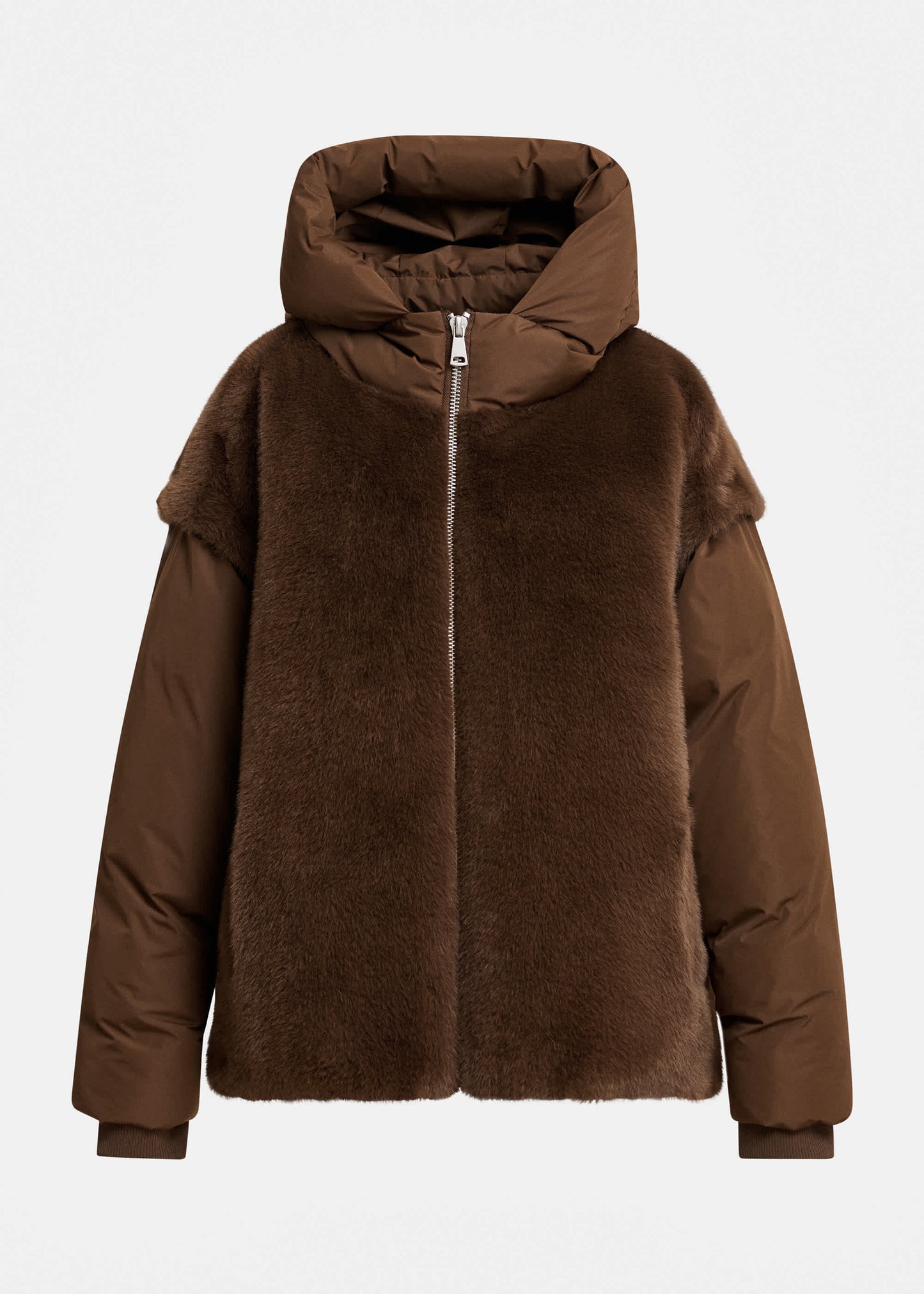 Veste fausse fourrure Kbeauty marron