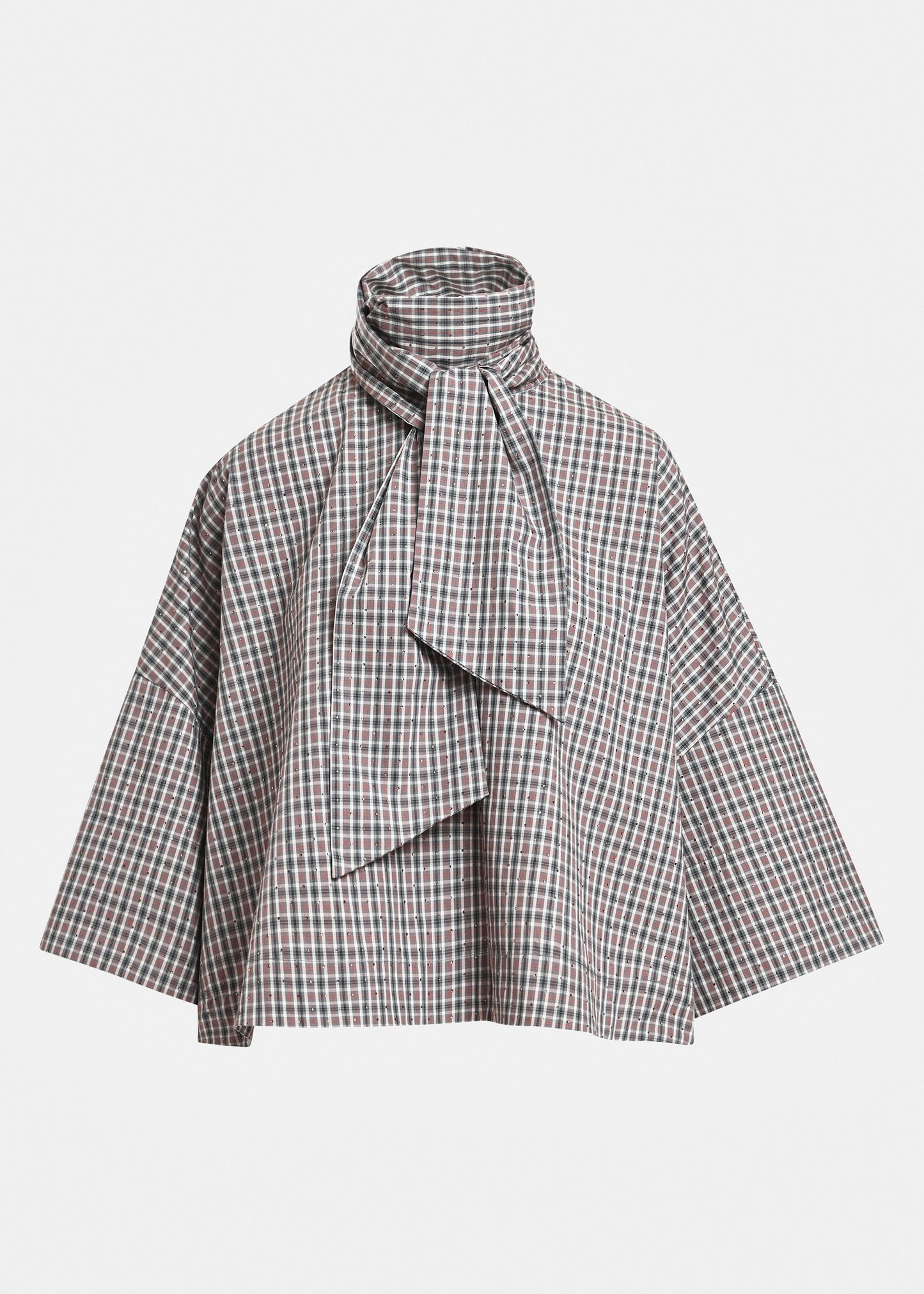 Blouse Kefir marron avec noeud