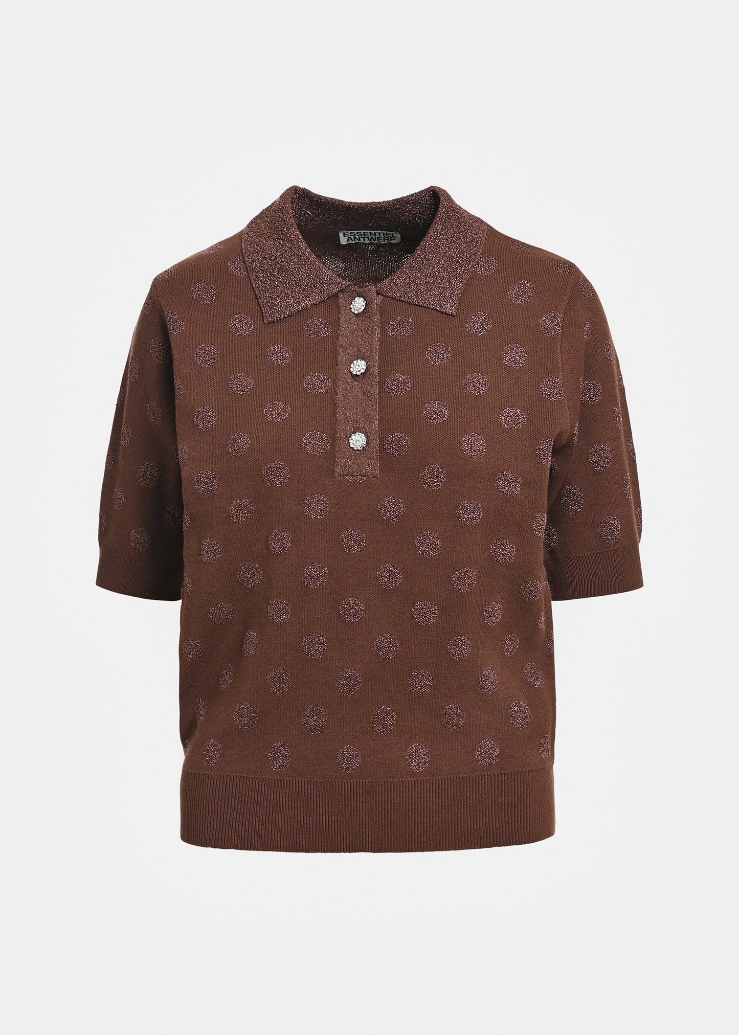 Polo Krab marron à motifs