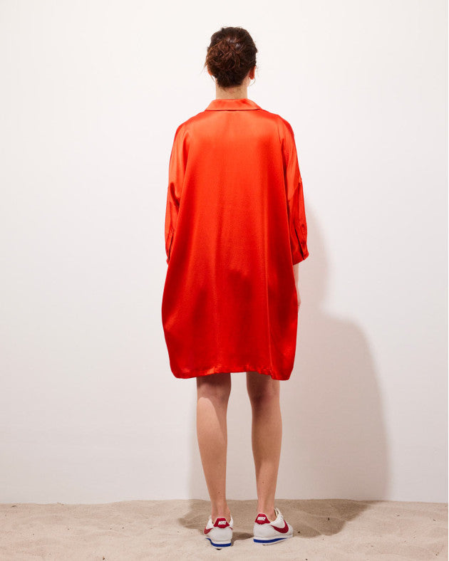 Robe courte Manon orange