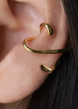 EARCUFF OR vermeil 18 carats STERLING