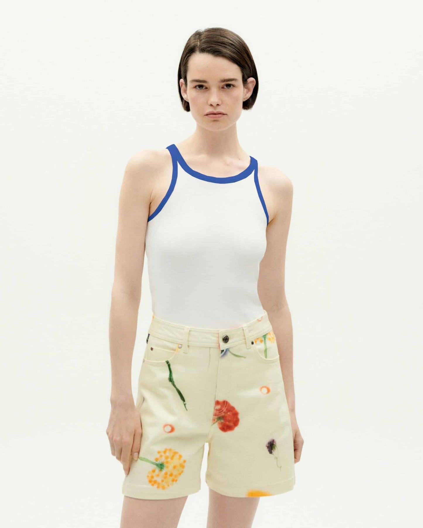 Top Harriet blanc / bleu