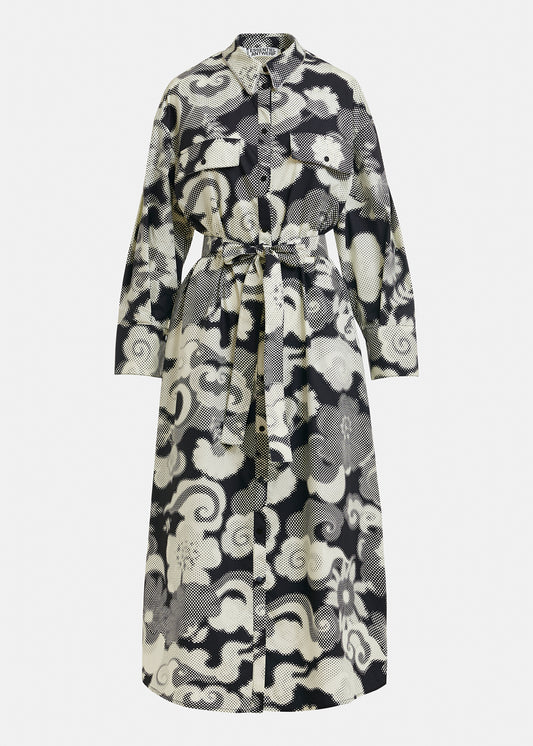 Robe Jaudi à motif blanche