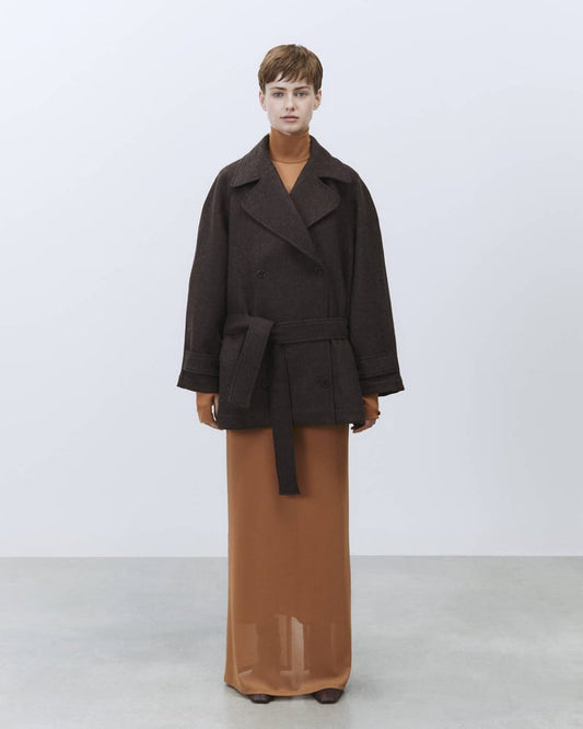 Trench Coat double corto Choco