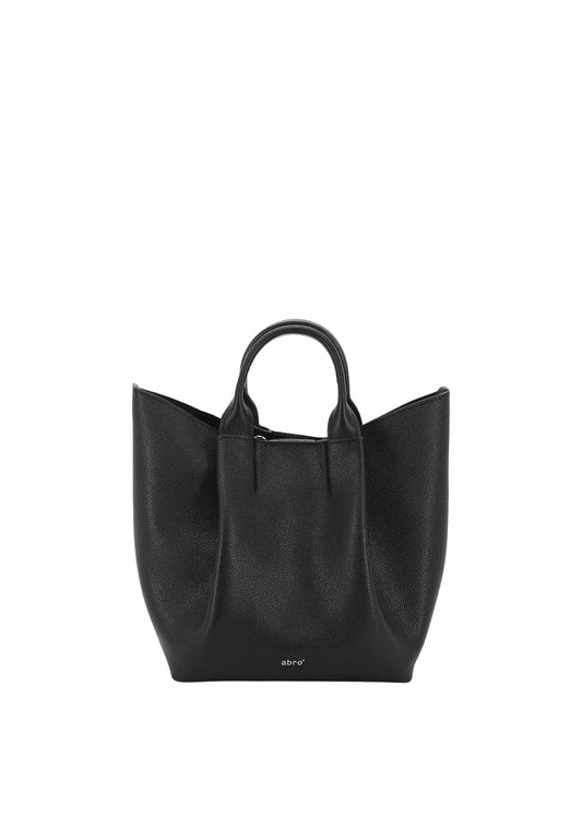 Sac shopping essential petit cuir agave noir