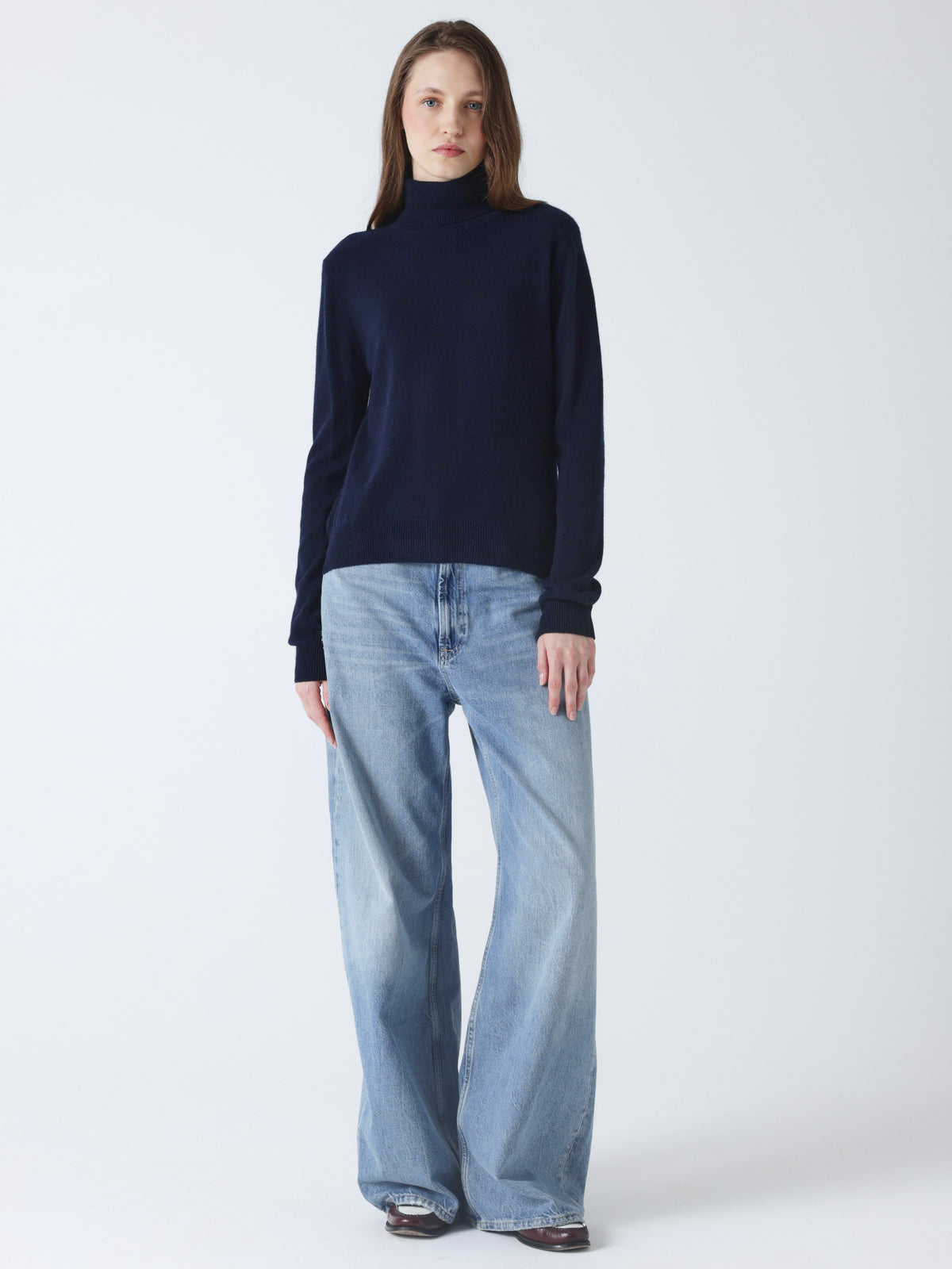 Pull Themys Cachemire bleu marine