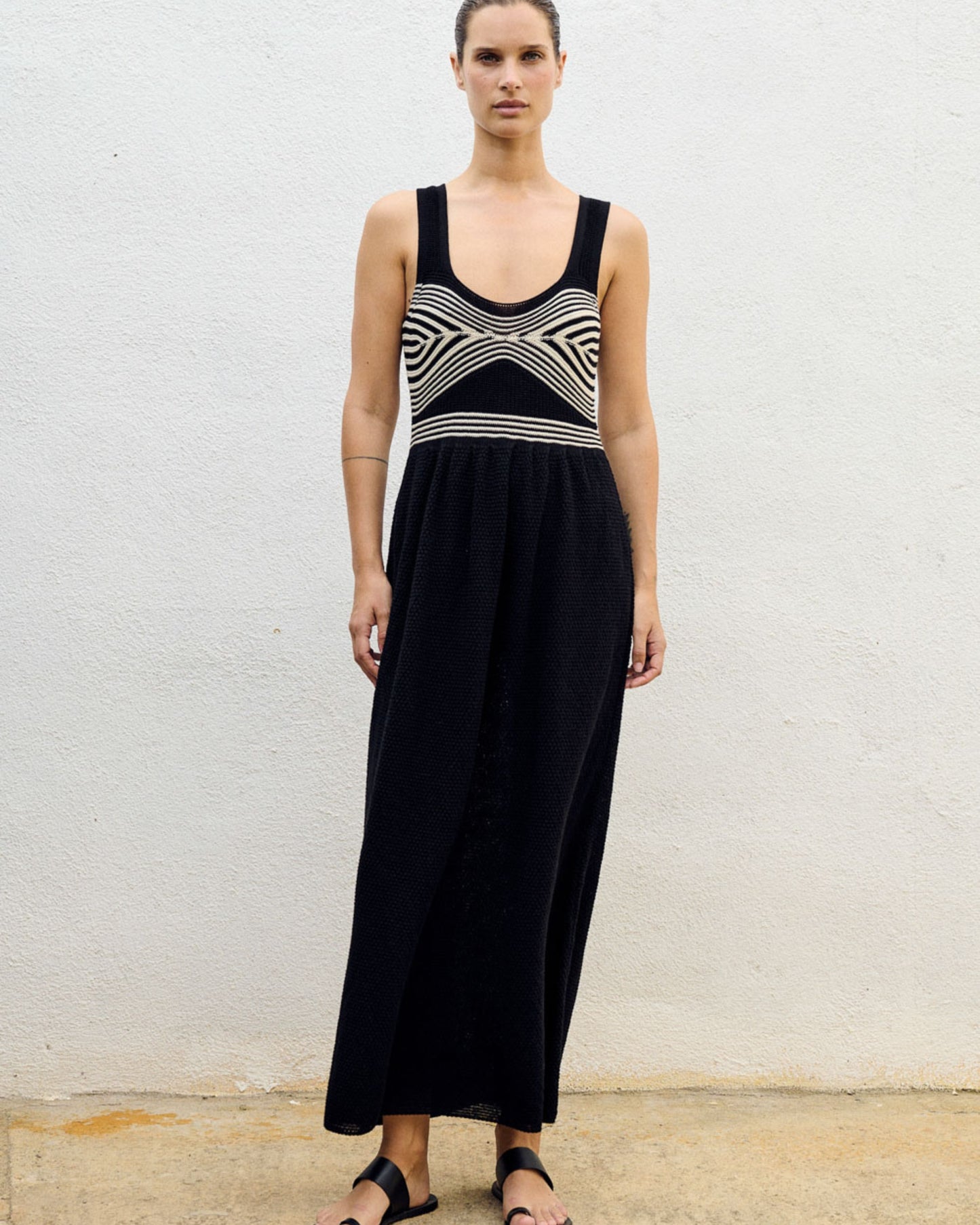 Robe en maille motif