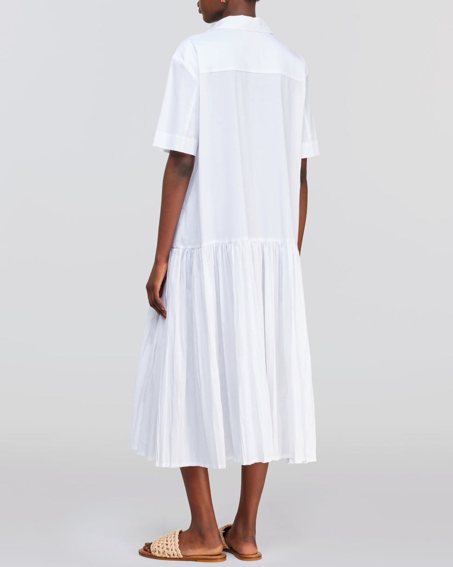 Robe froncée blanche