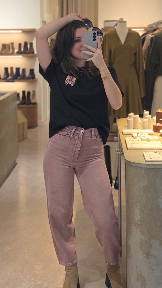 Jean Jemma denim bordeaux délavé