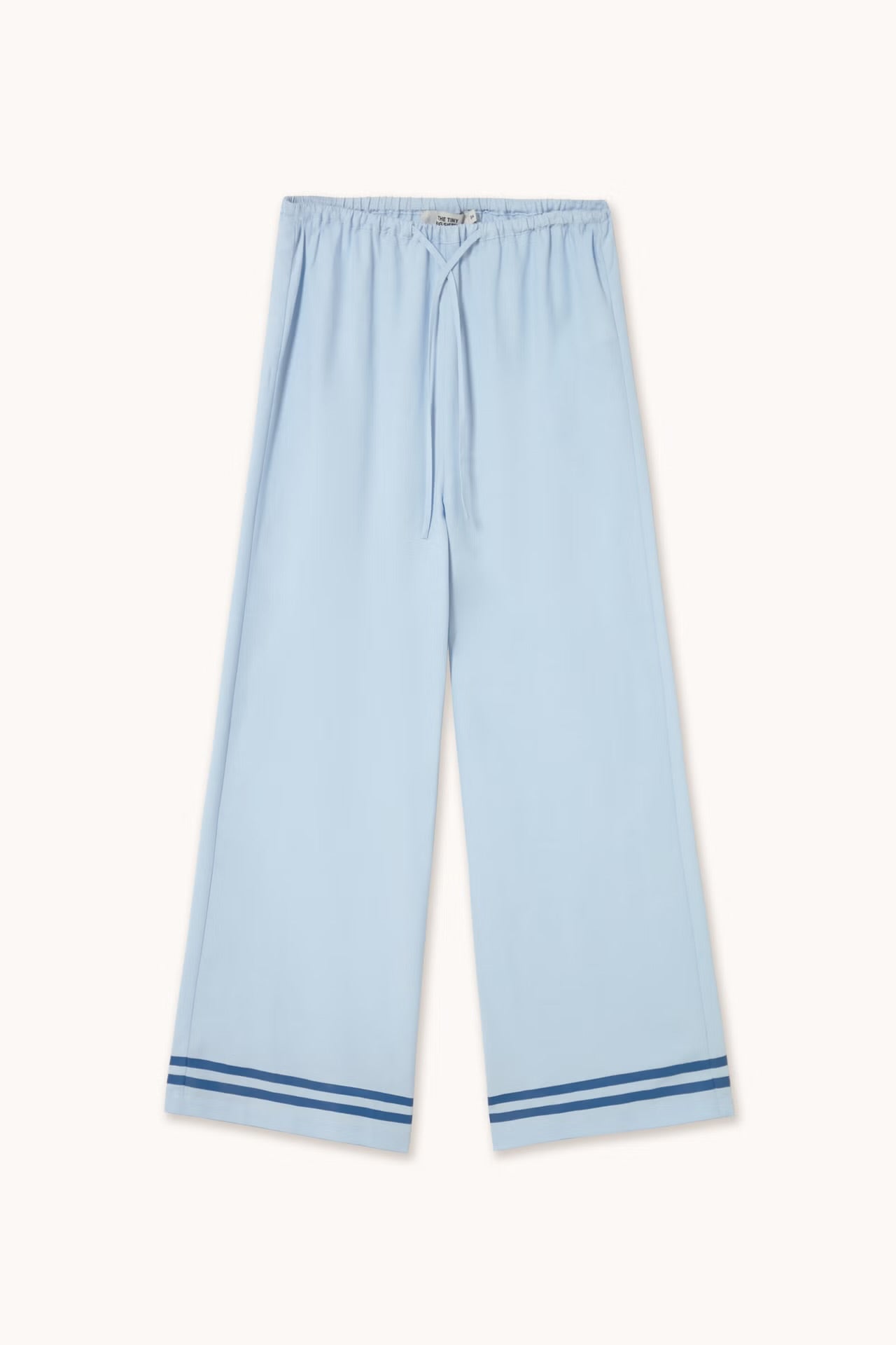 Pantalon rayé bleu ciel