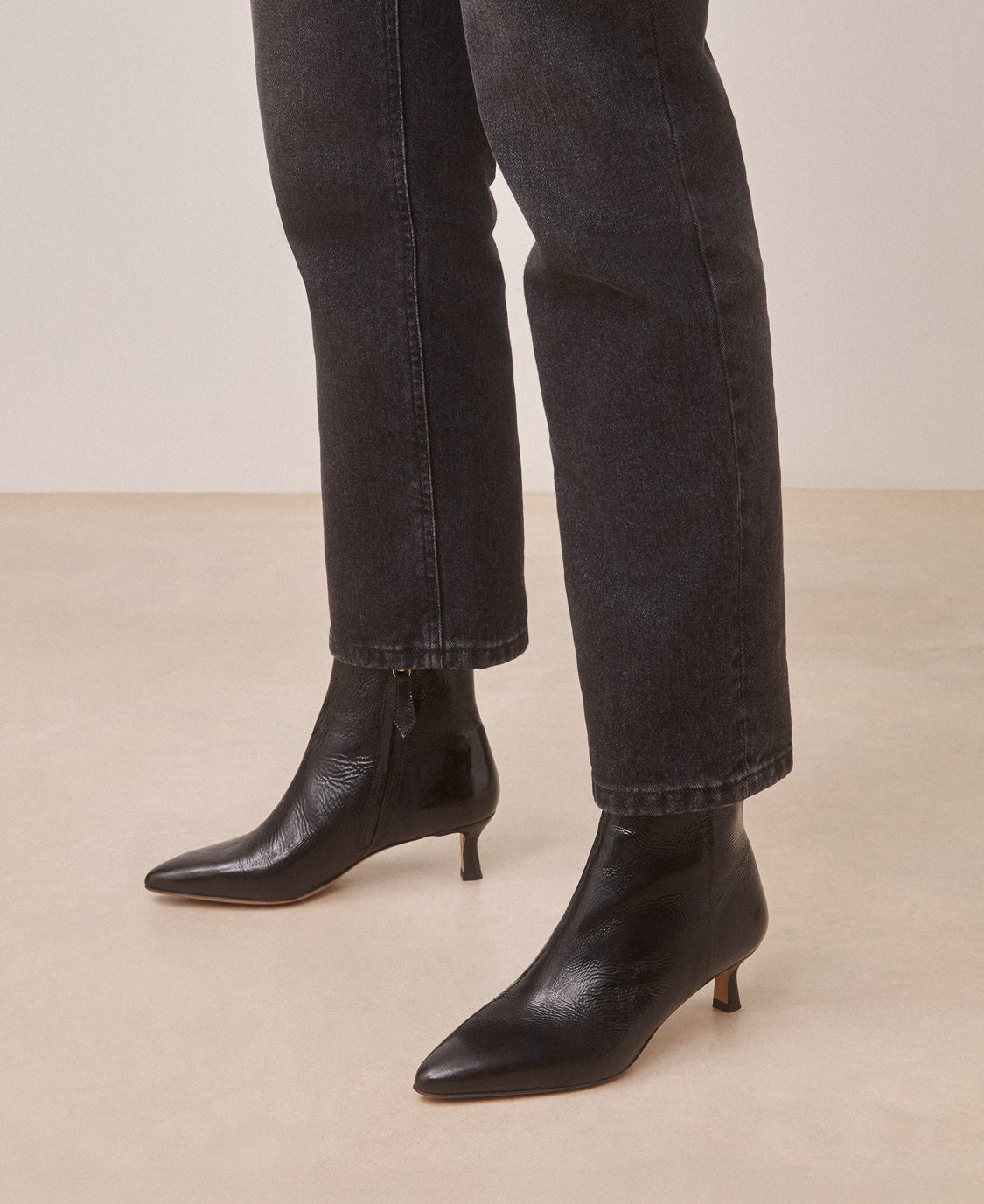 Bottines n°421 Cuir vernis Noir