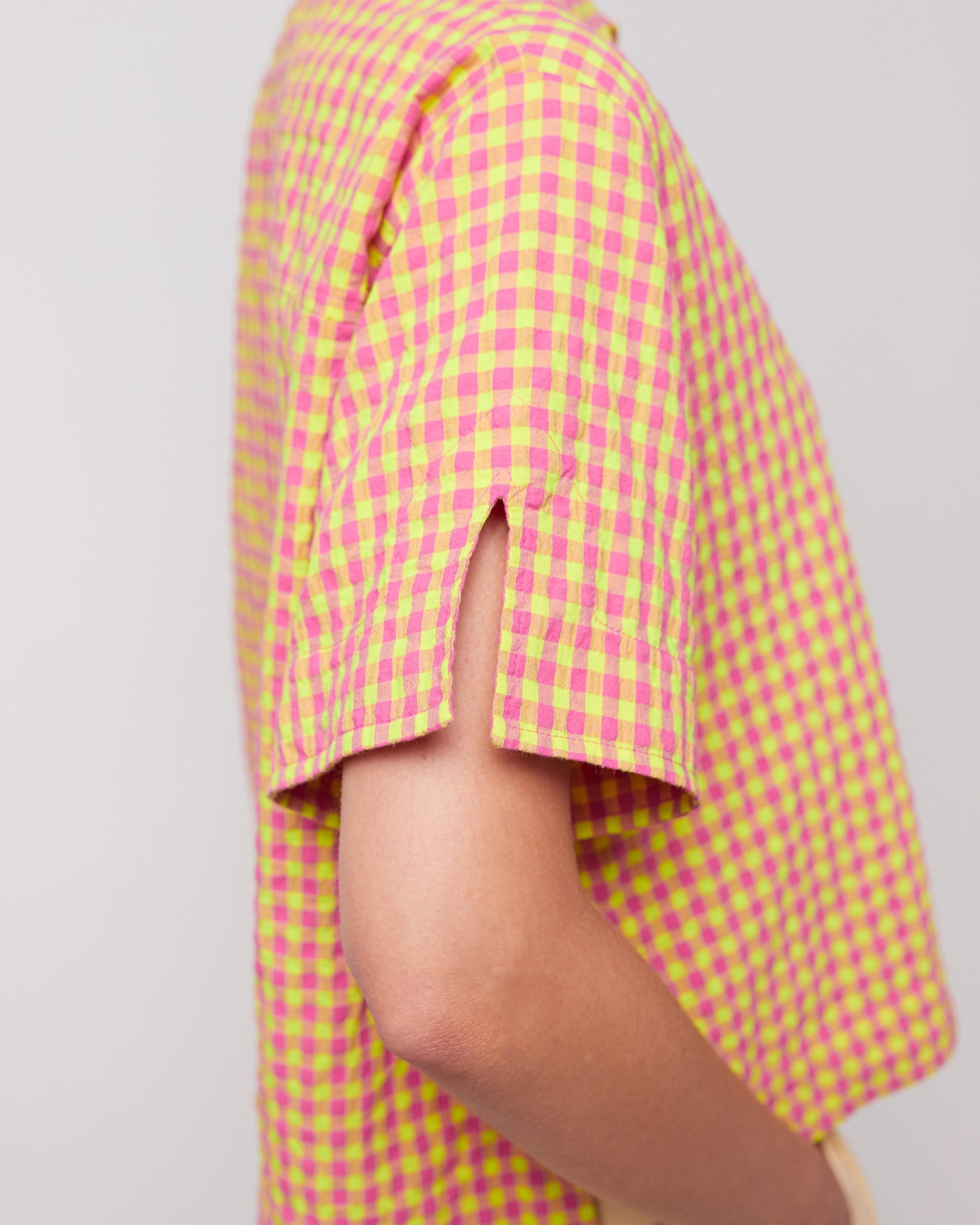 Top vichy rose et jaune
