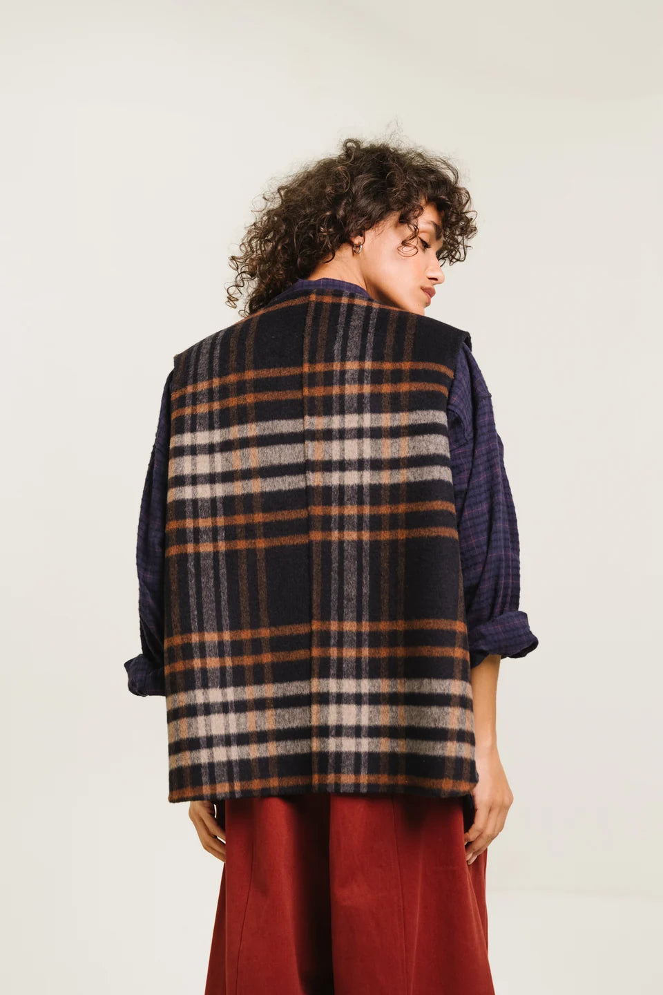 Gilet Antonia réversible bleu marine