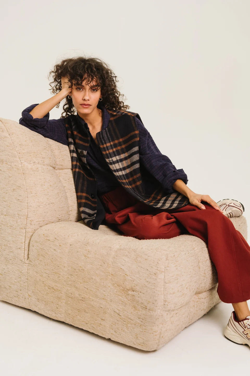 Gilet Antonia réversible bleu marine