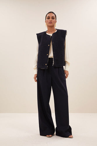Veste sans manche Joelle bleu marine