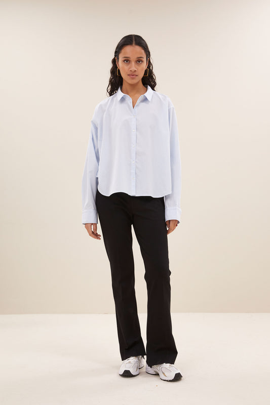Blouse sarah chambray bleue claire