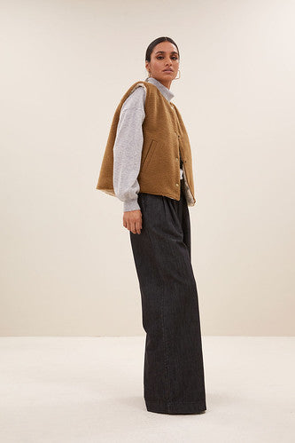 Veste sans manche Joelle camel