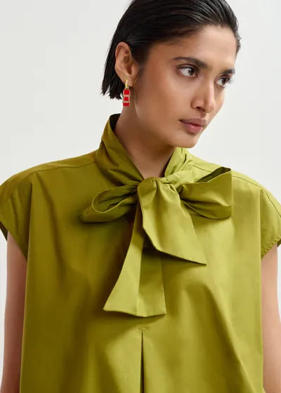 Top lavallière Jalaysia sans manches vert
