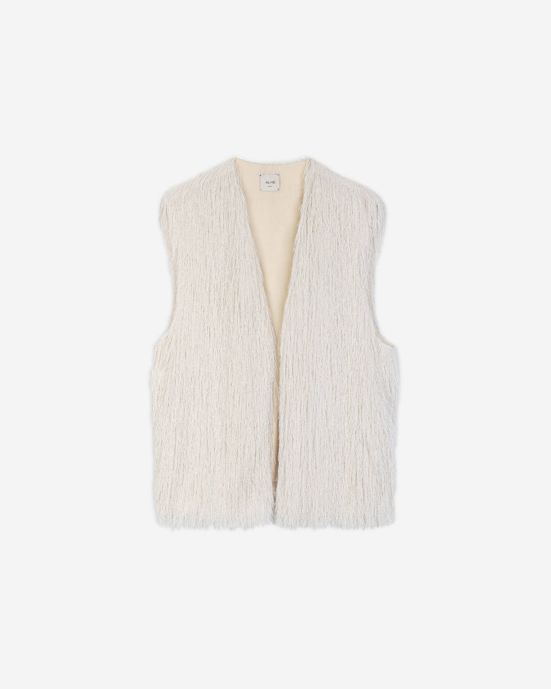 Veste écru à franges