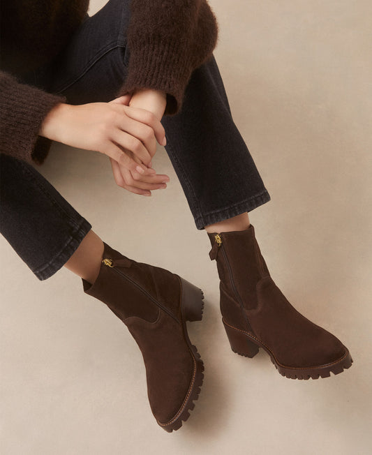 Bottines n°79 Suède Marron