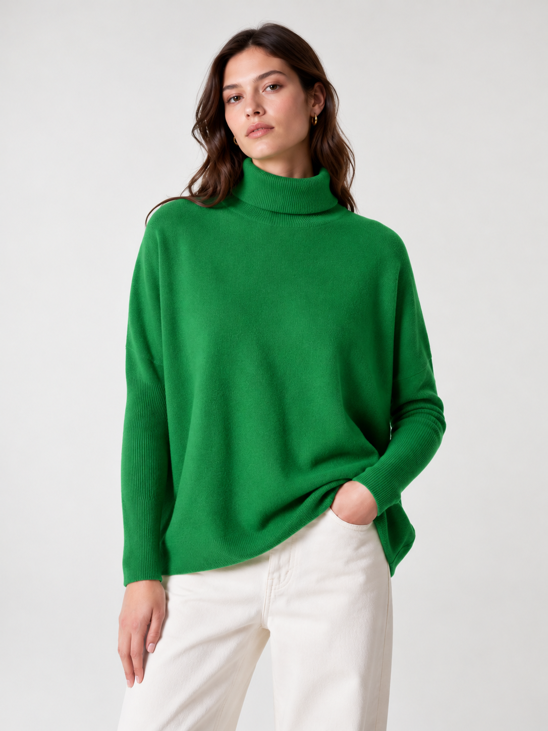 Pull Cachemire Clara varsity green