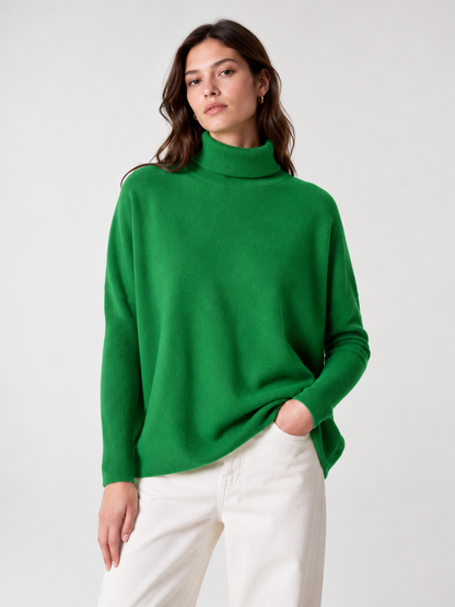 Pull Cachemire Clara varsity green