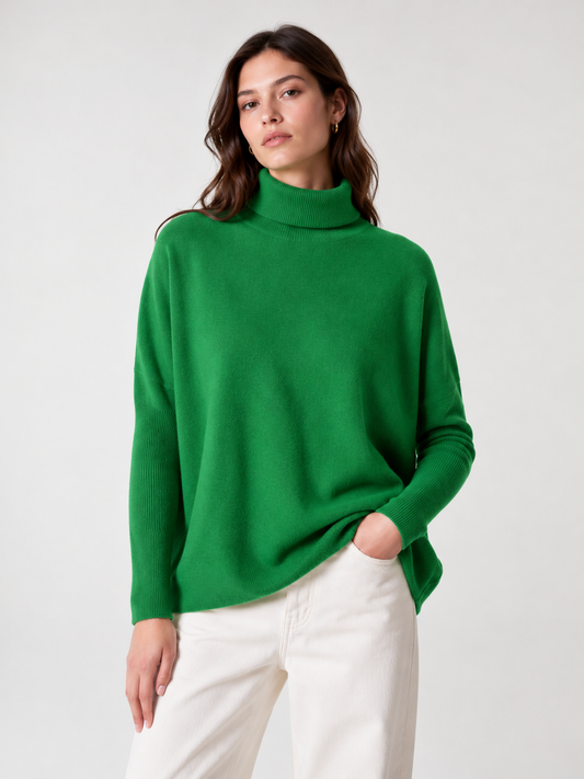Pull Cachemire Clara varsity green