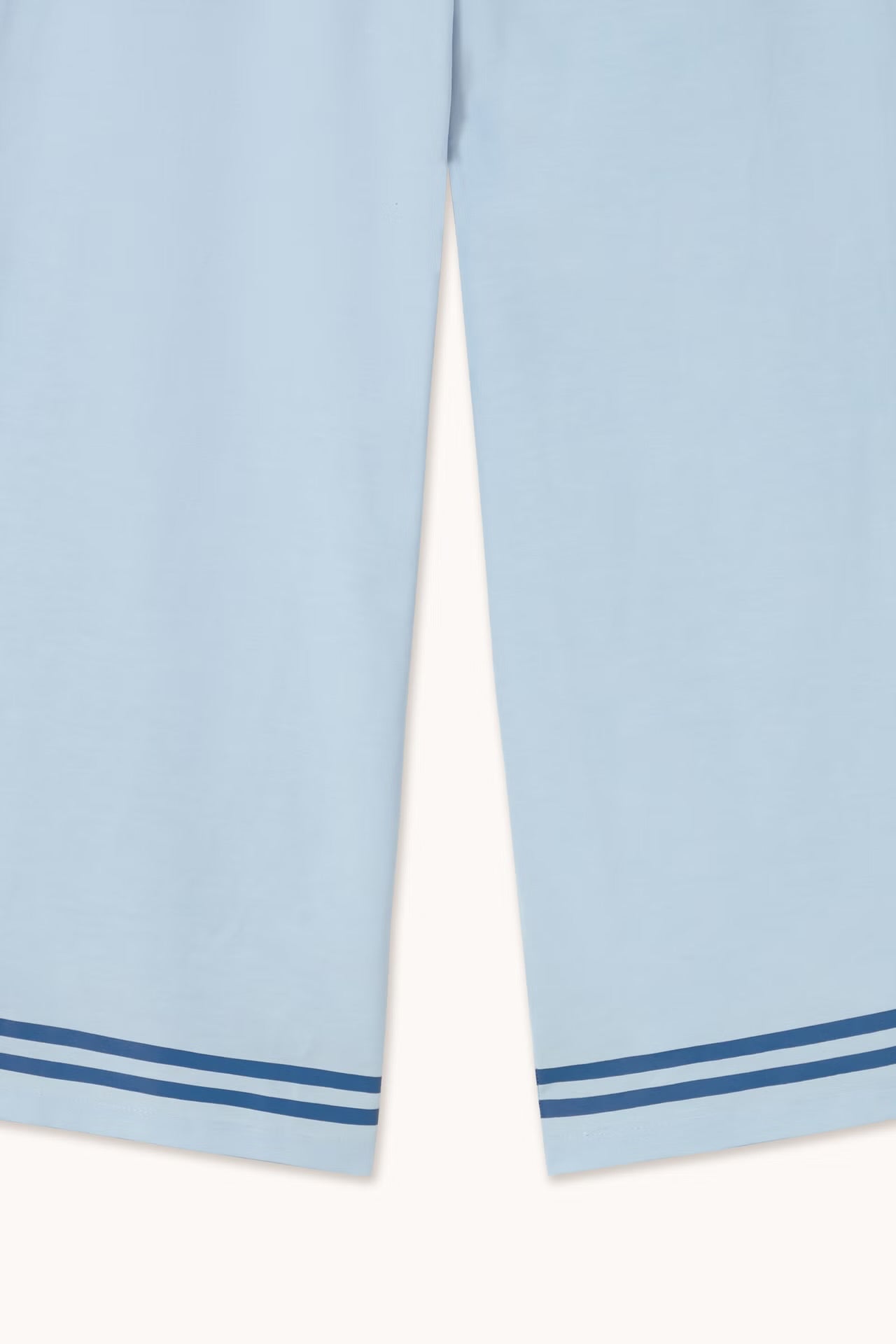 Pantalon rayé bleu ciel