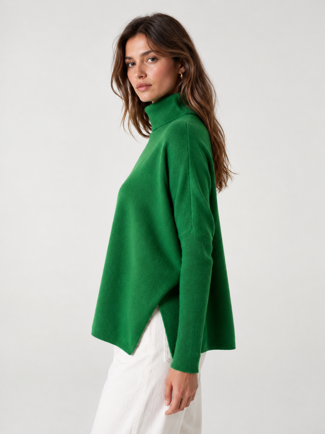 Pull Cachemire Clara varsity green