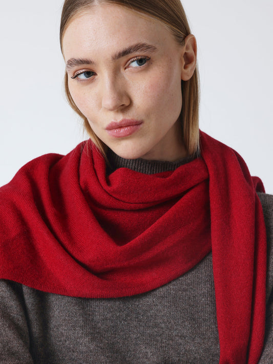Echarpe triangle cerise