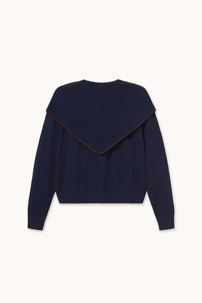Cardigan Lara bleu / marron