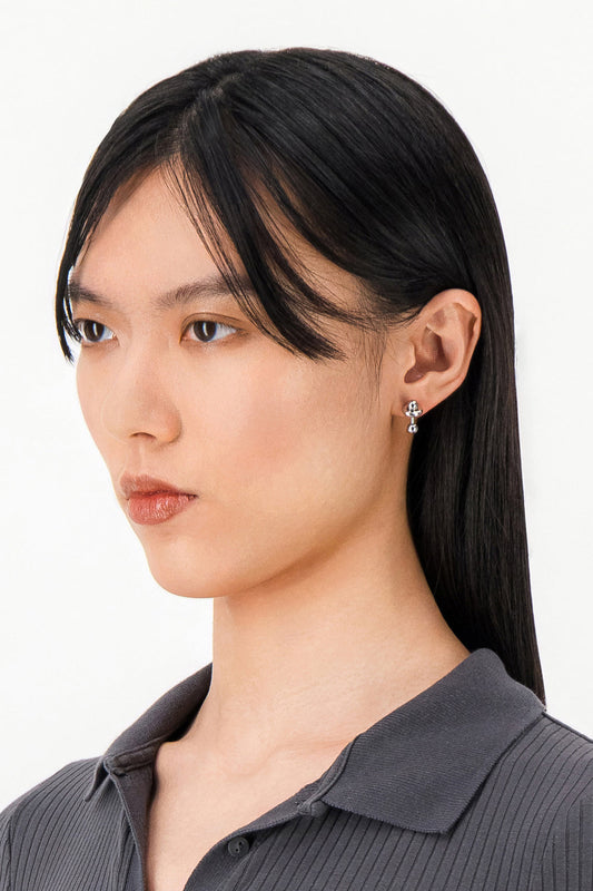 Azel earring palladium unité