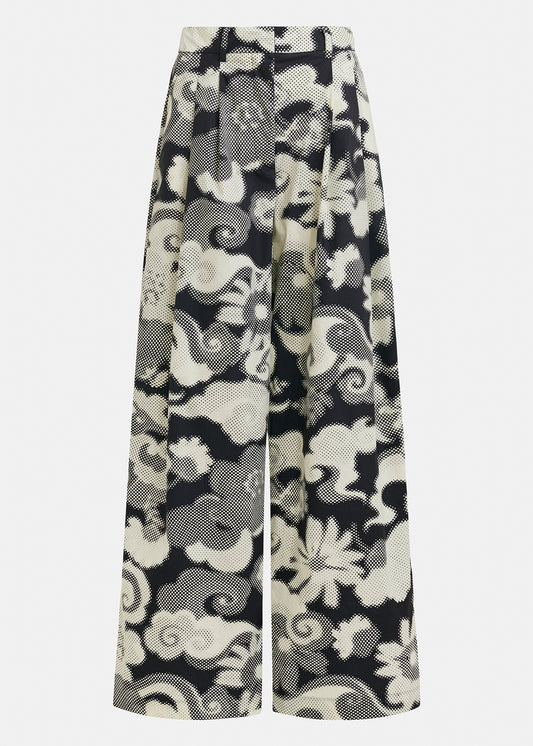 Pantalon Jalad à motif blanc
