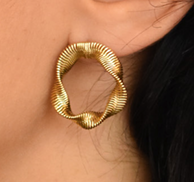 Créoles AAVA argenté twist doré