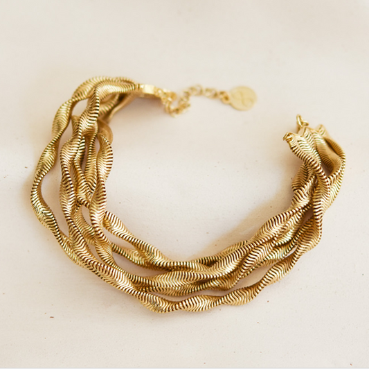 Manchette AAVA twist doré