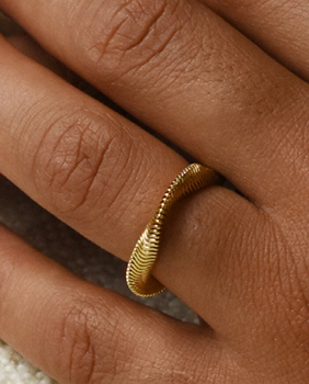 Bague AVAA twist doré