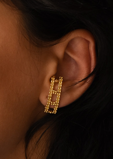 Earcuff tapestry maxi doré