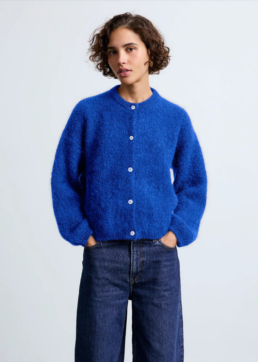 Cardigan Olivia bleu électrique