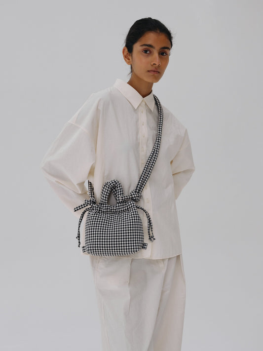 Sac souple micro ONA vichy noir