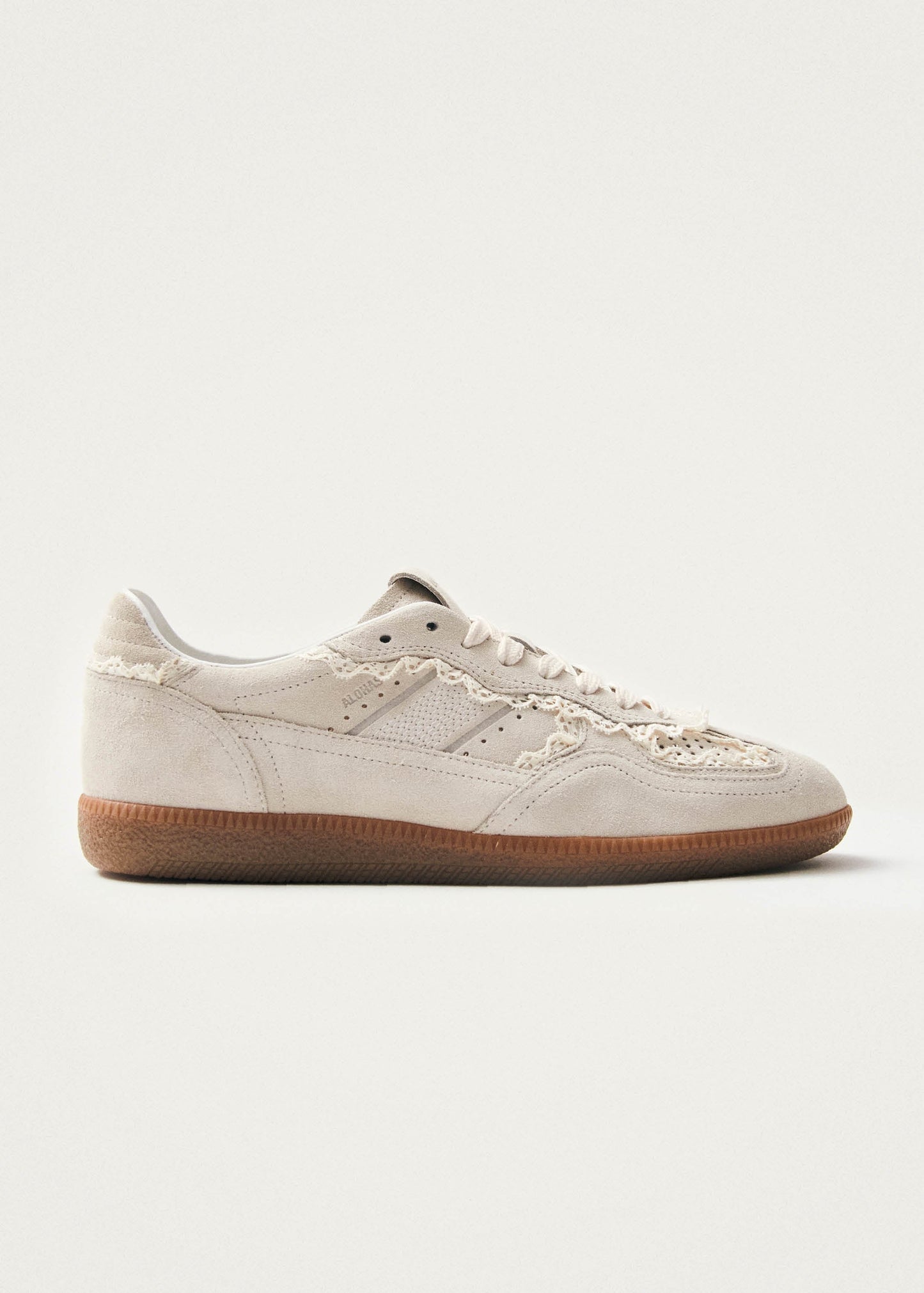 Crochet Cream Leather Sneakers