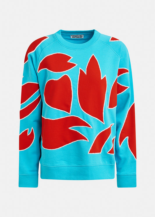 Sweat Jalways bleu et rouge