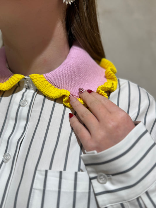 Chemise Joyful blanche et noire