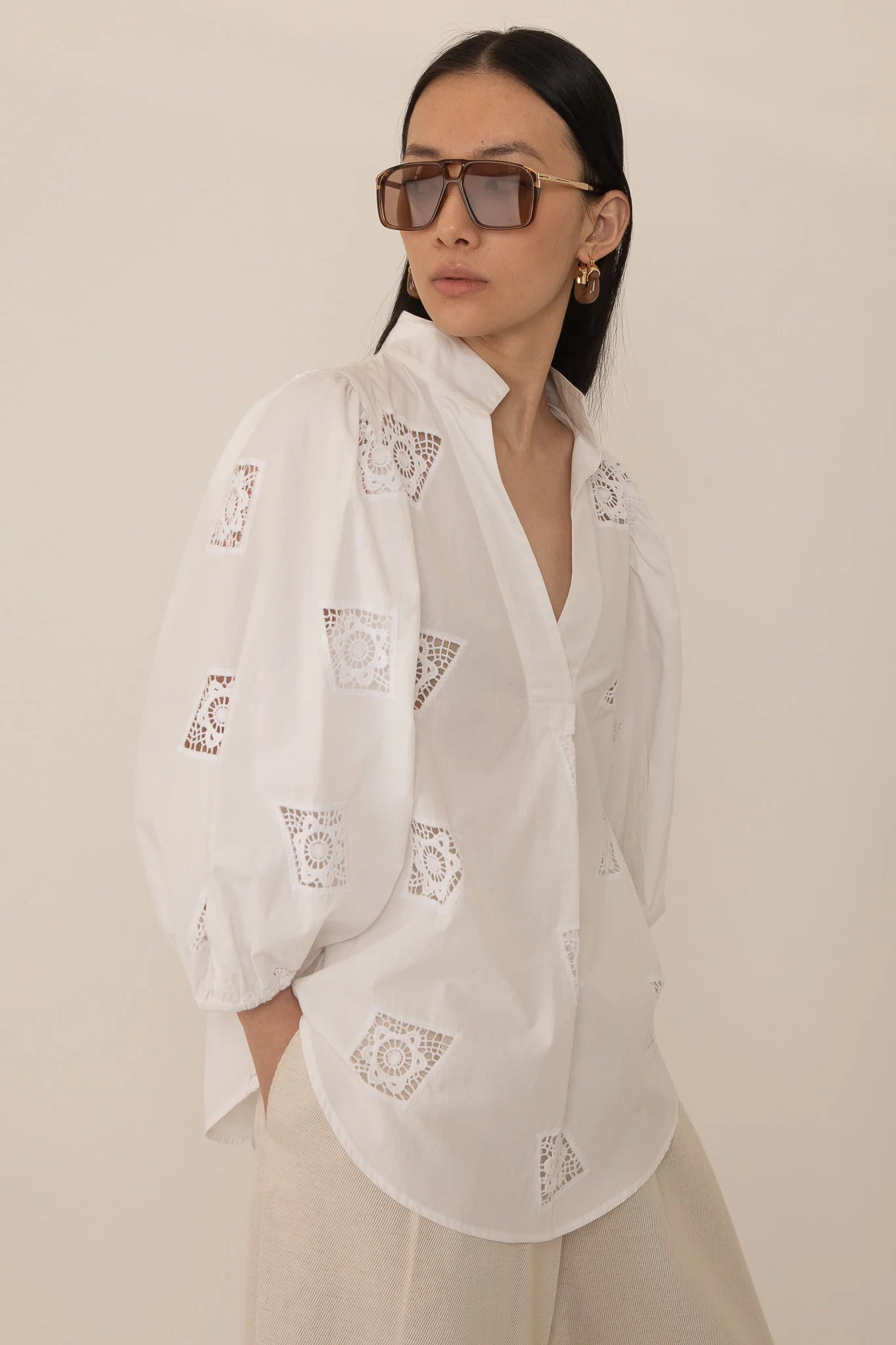 Blouse Frida blanche