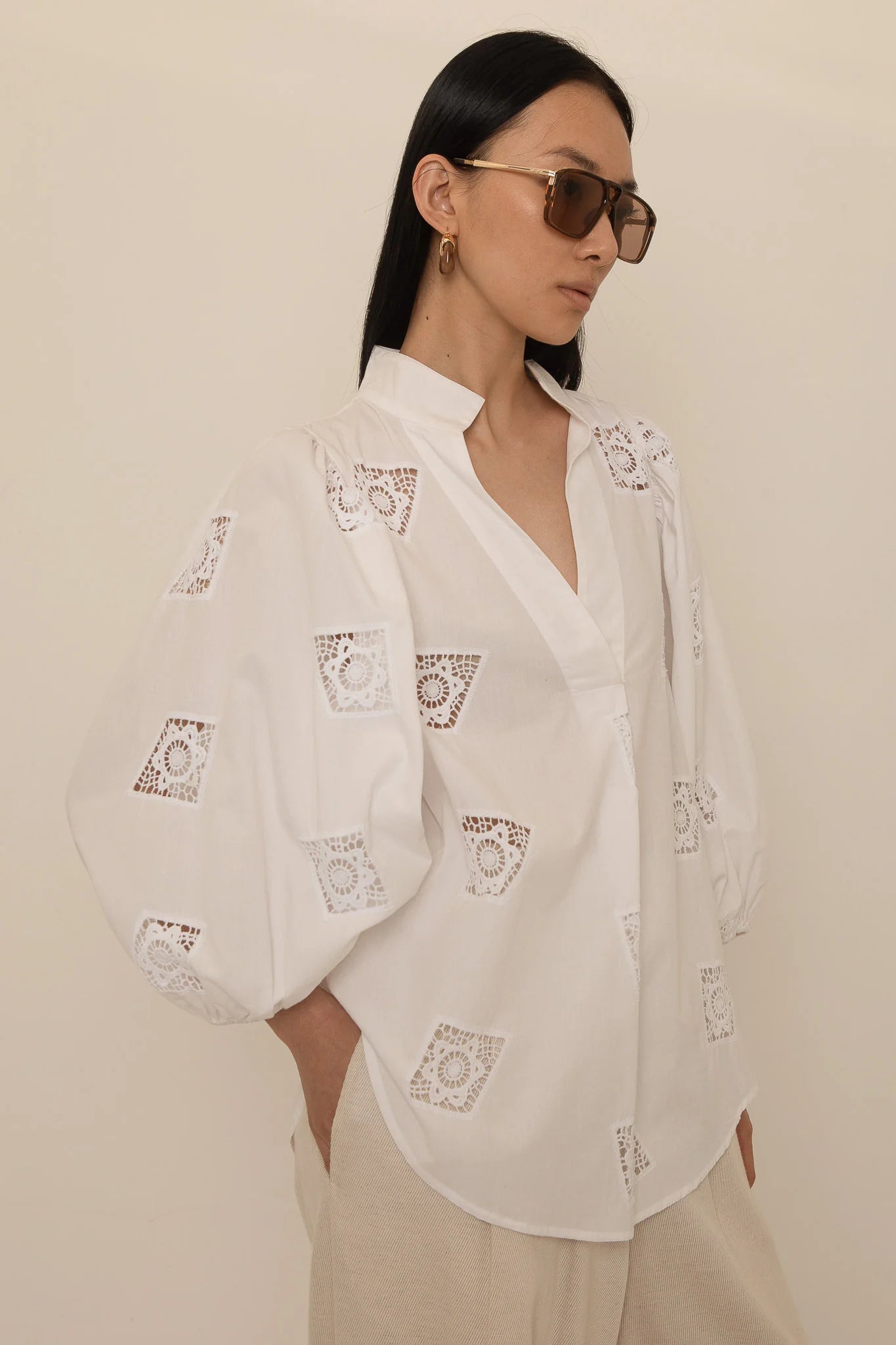 Blouse Frida blanche